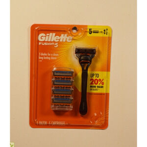 Gillette Fusion5 Men's Razor Handle + 5 Blade Refills